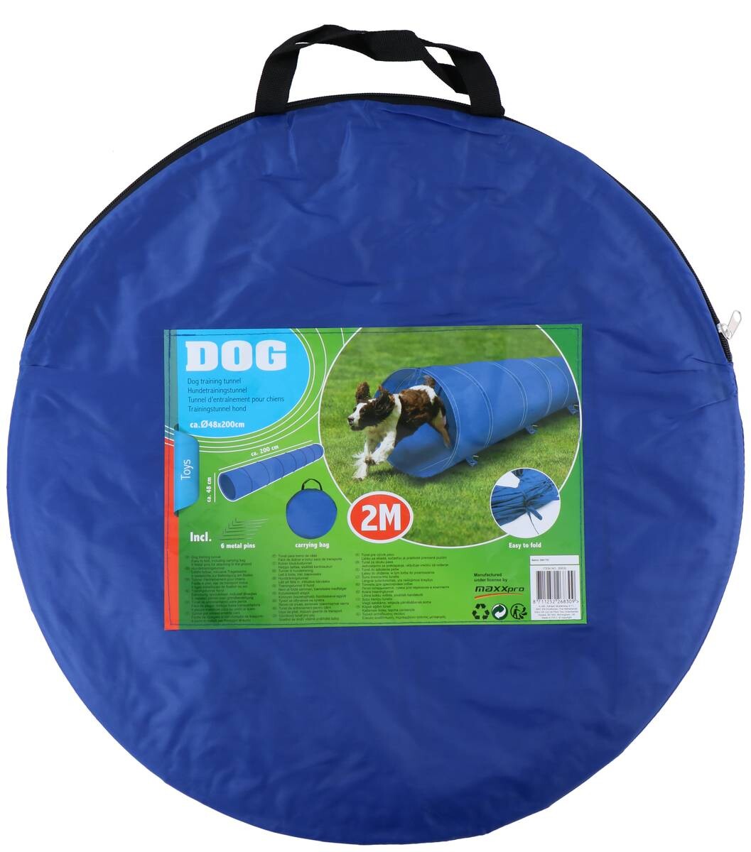 Pet Toys Hundetunnel blau Metall L/D: ca. 200x48 cm