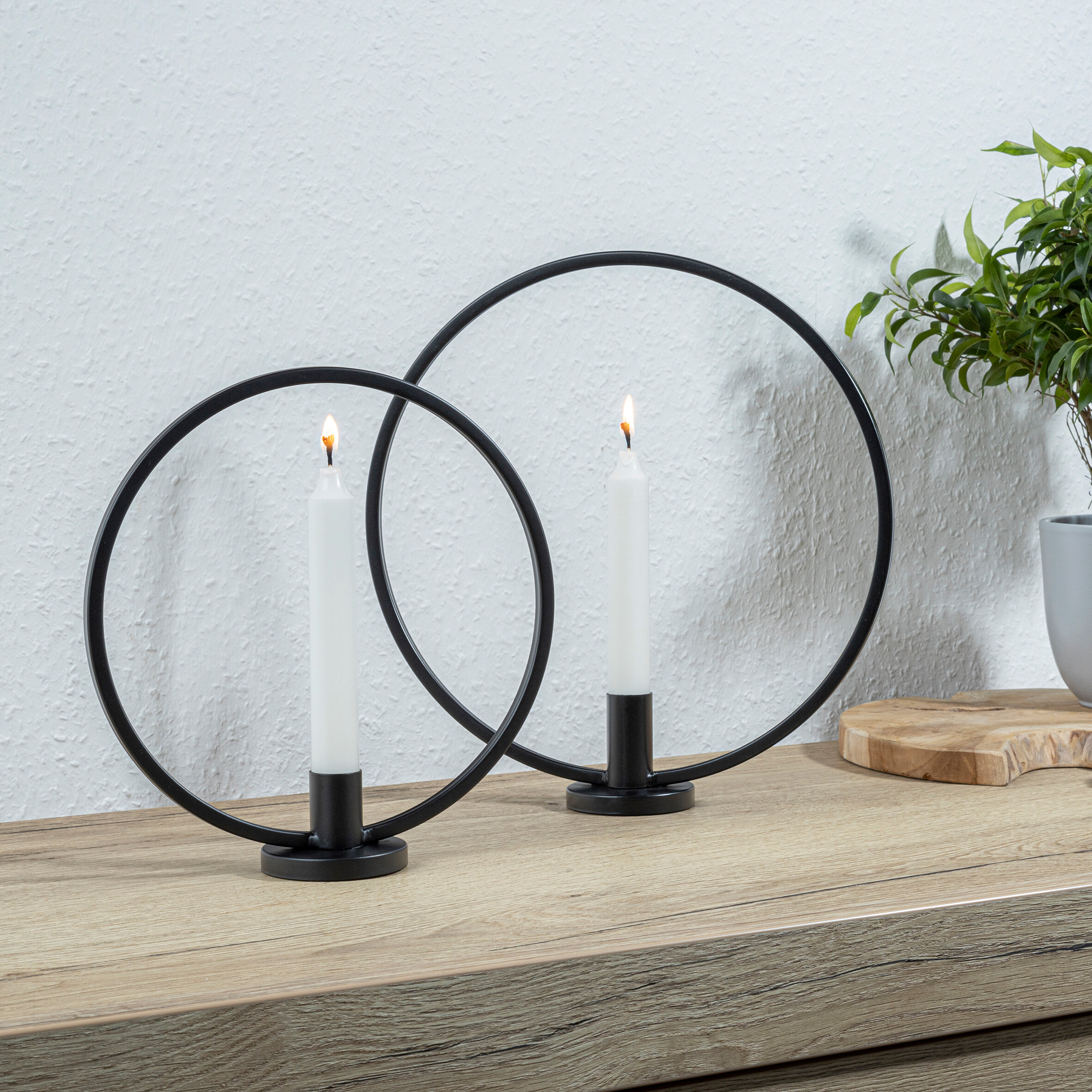HI Kerzenhalter schwarz Metall