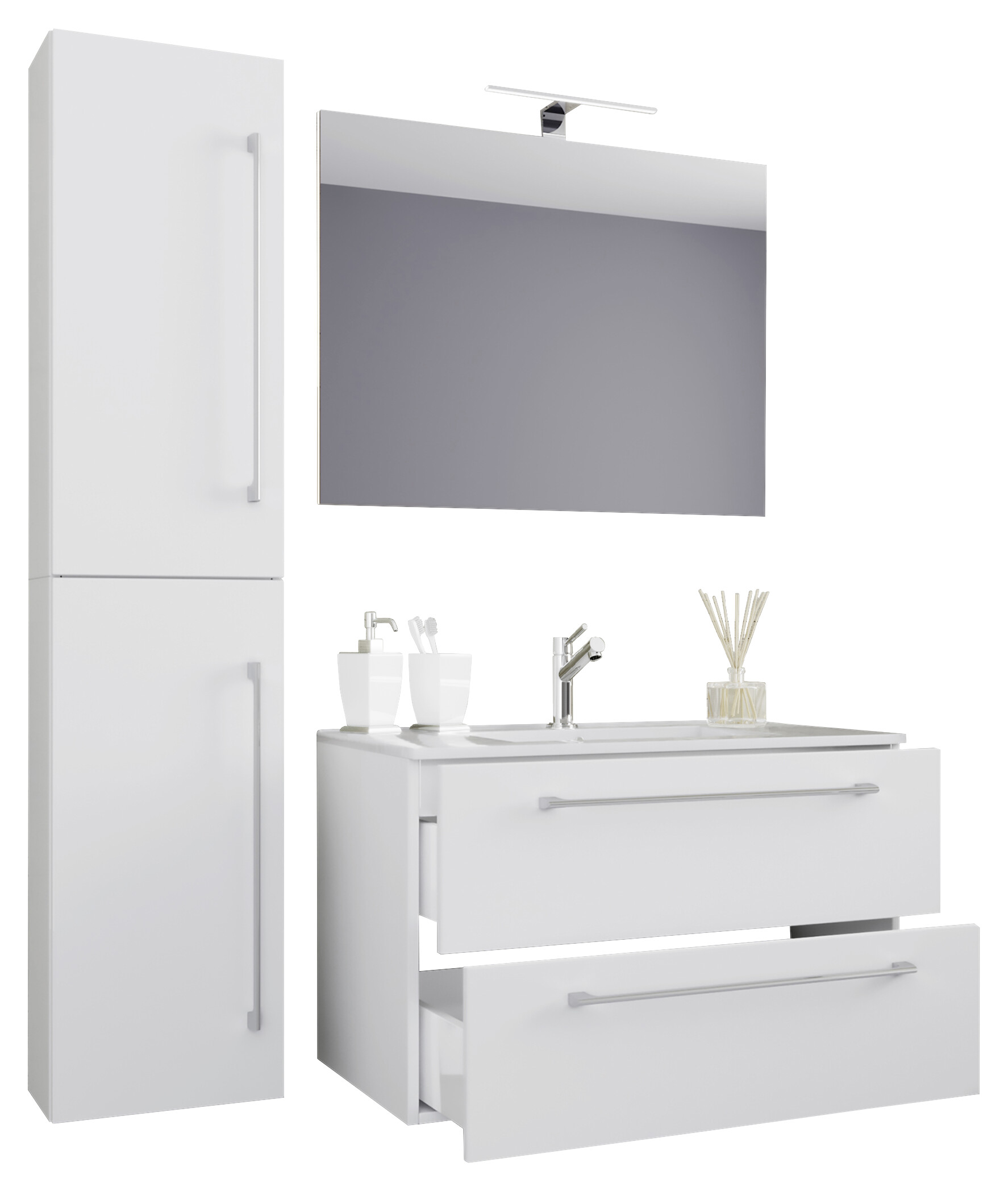 Waschplatz 4tlg-Badinos weiß B/H/T: ca. 61x52x46 cm Waschplatz 4tlg-Badinos weiß B/H/T: ca. 61x52x46 cm