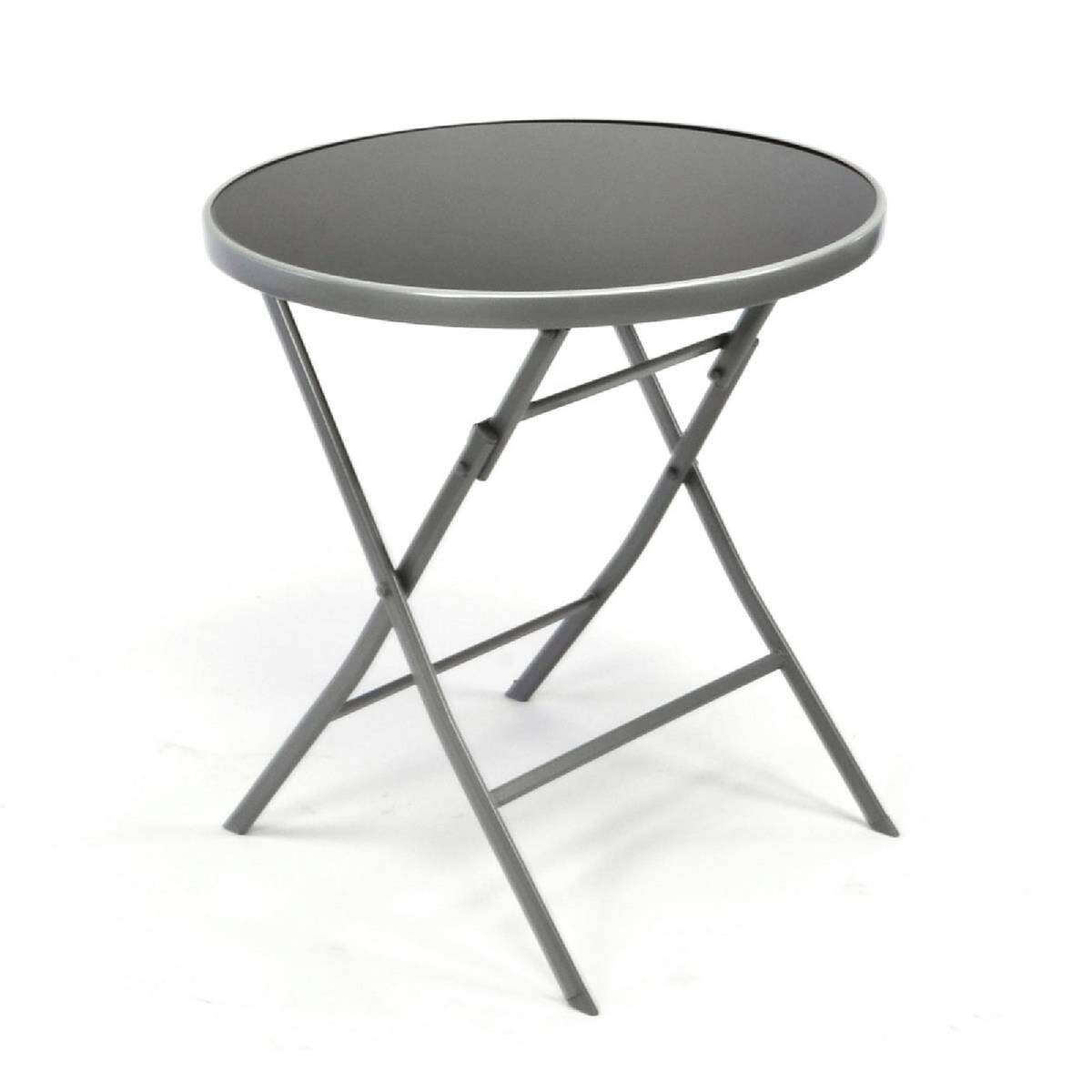 VCM Gartensitzgruppe schwarz Stahl B/H/D: ca. 55x92x73 cm