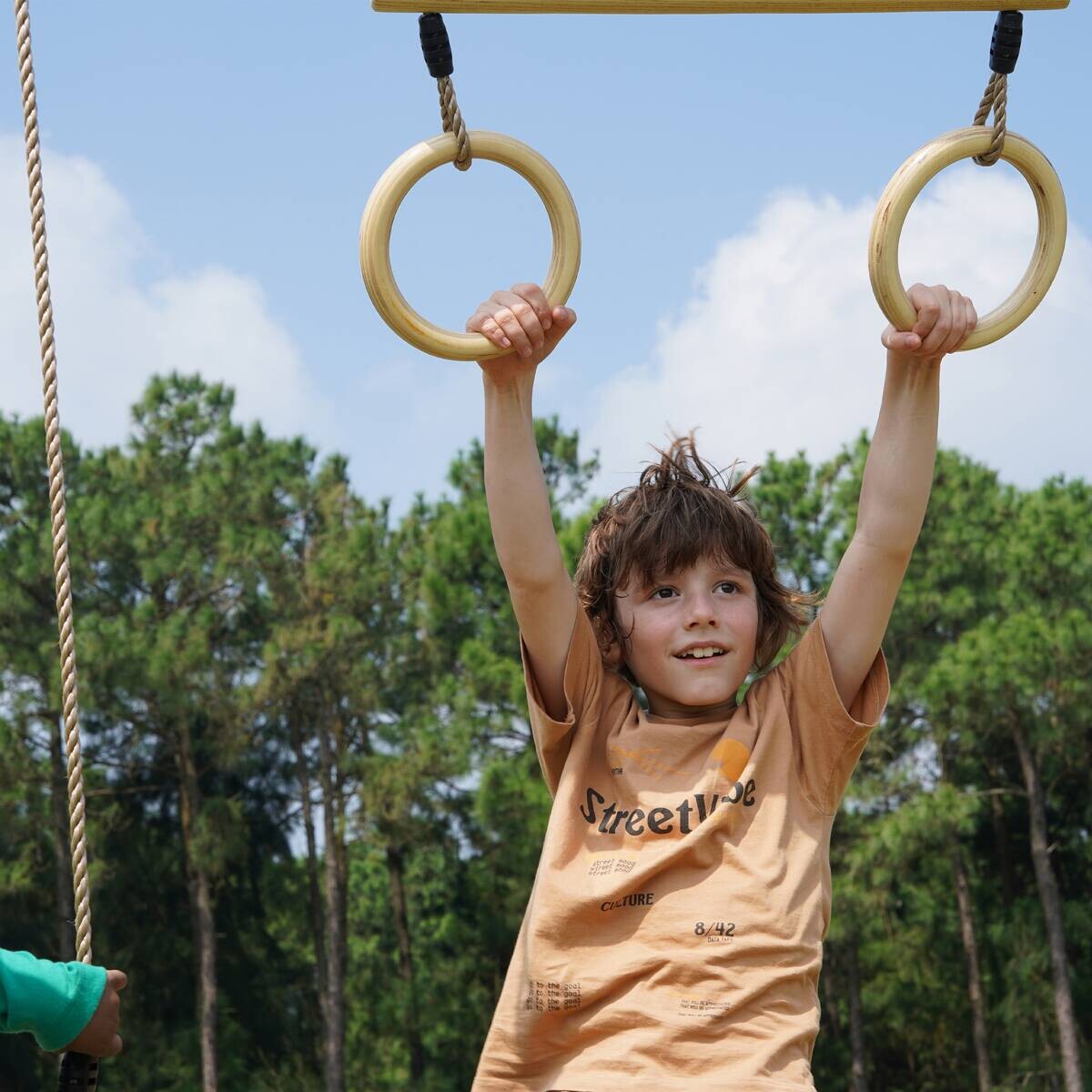 AXI Doppelschaukel Maya blau B/H/L: ca. 186x208x299 cm