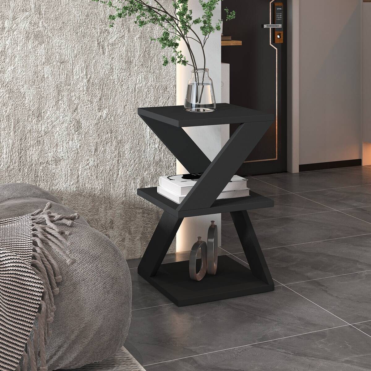 Beistelltisch Tulpe grau Spanplatte B/H/T: ca. 29,6x54,2x29,6 cm