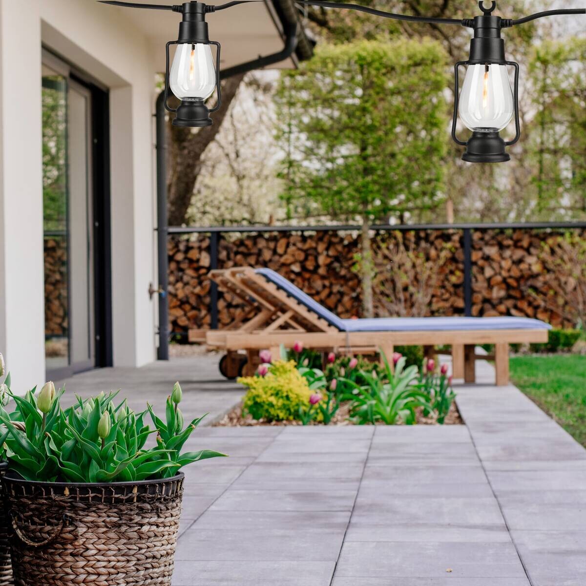 Outdoor-Lichterkette schwarz B/L: ca. 2x2000 cm