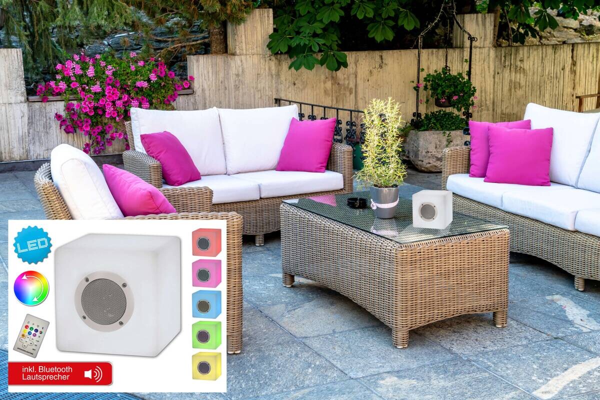 Deko-Würfel mit Bluetooth 5162961 Kunststoff B/H/T: ca. 20x20x20 cm