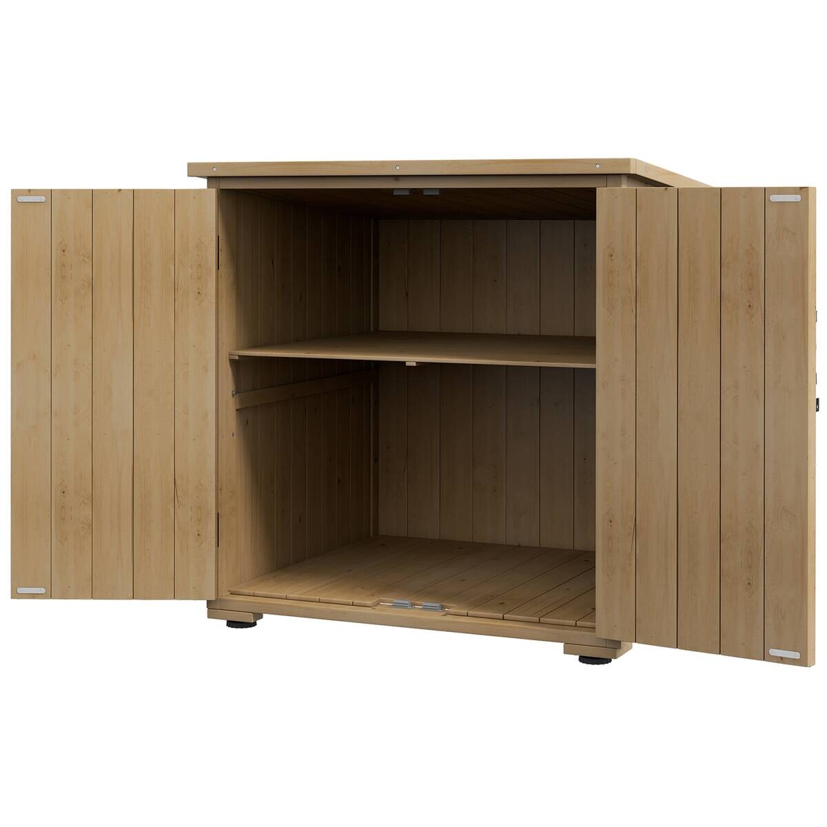 Outsunny Gartenschrank natur Polypropylen B/H/L: ca. 88x77,5x90 cm