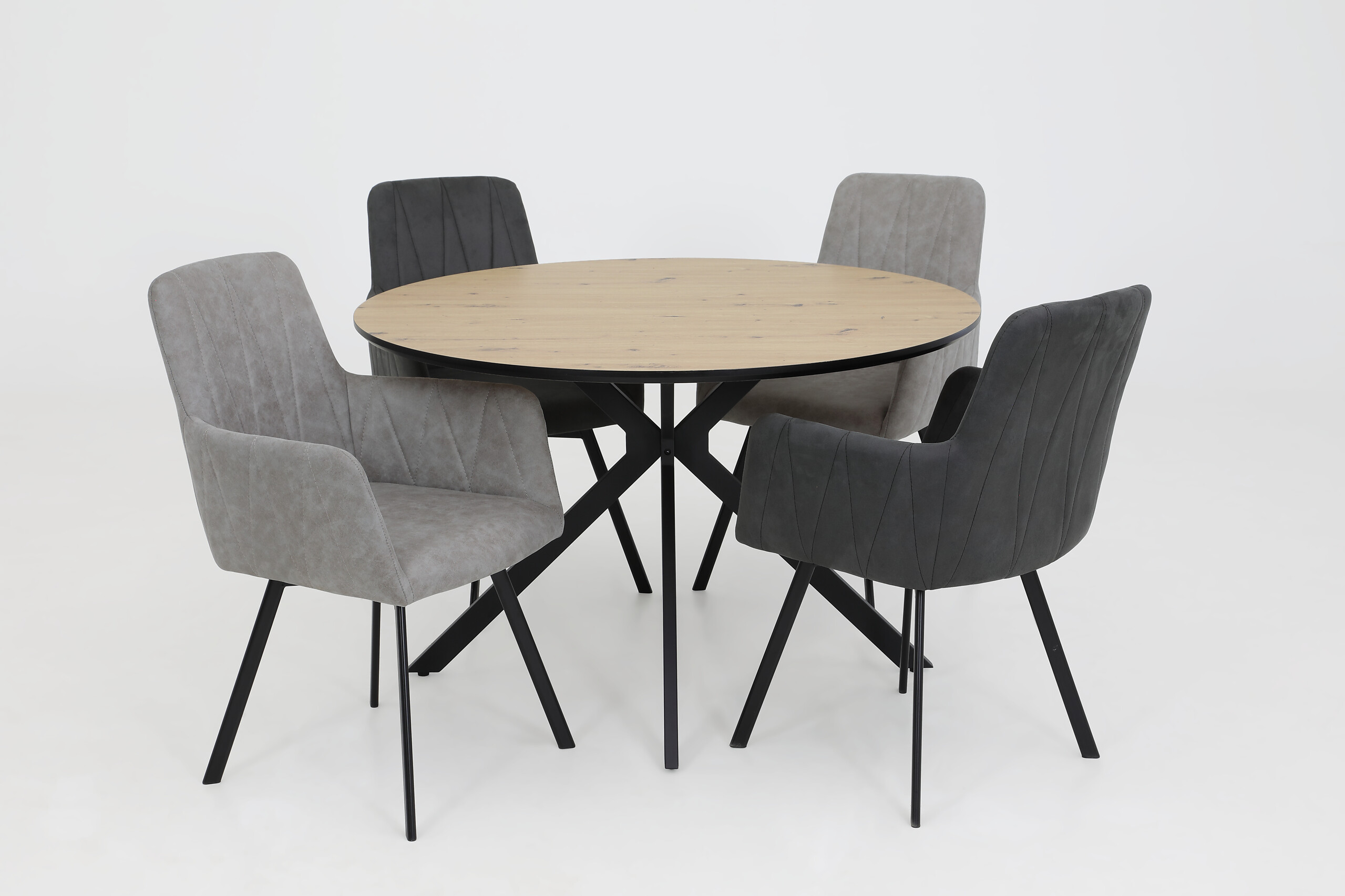 Esstisch Kindu Eiche schwarz B/H: ca. 120x76 cm