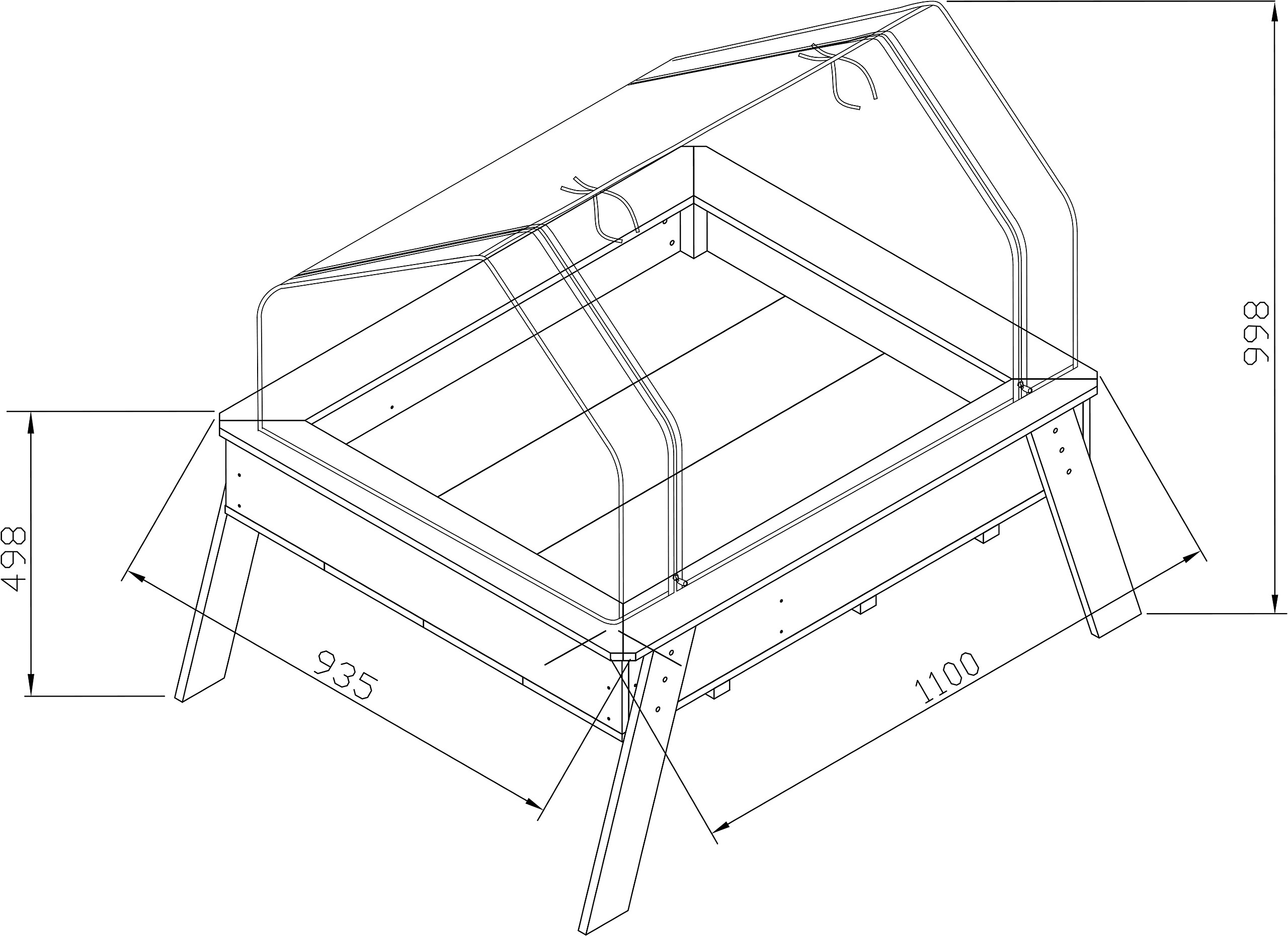 AXI Hochbeet Linda B/H/L: ca. 94x100x110 cm