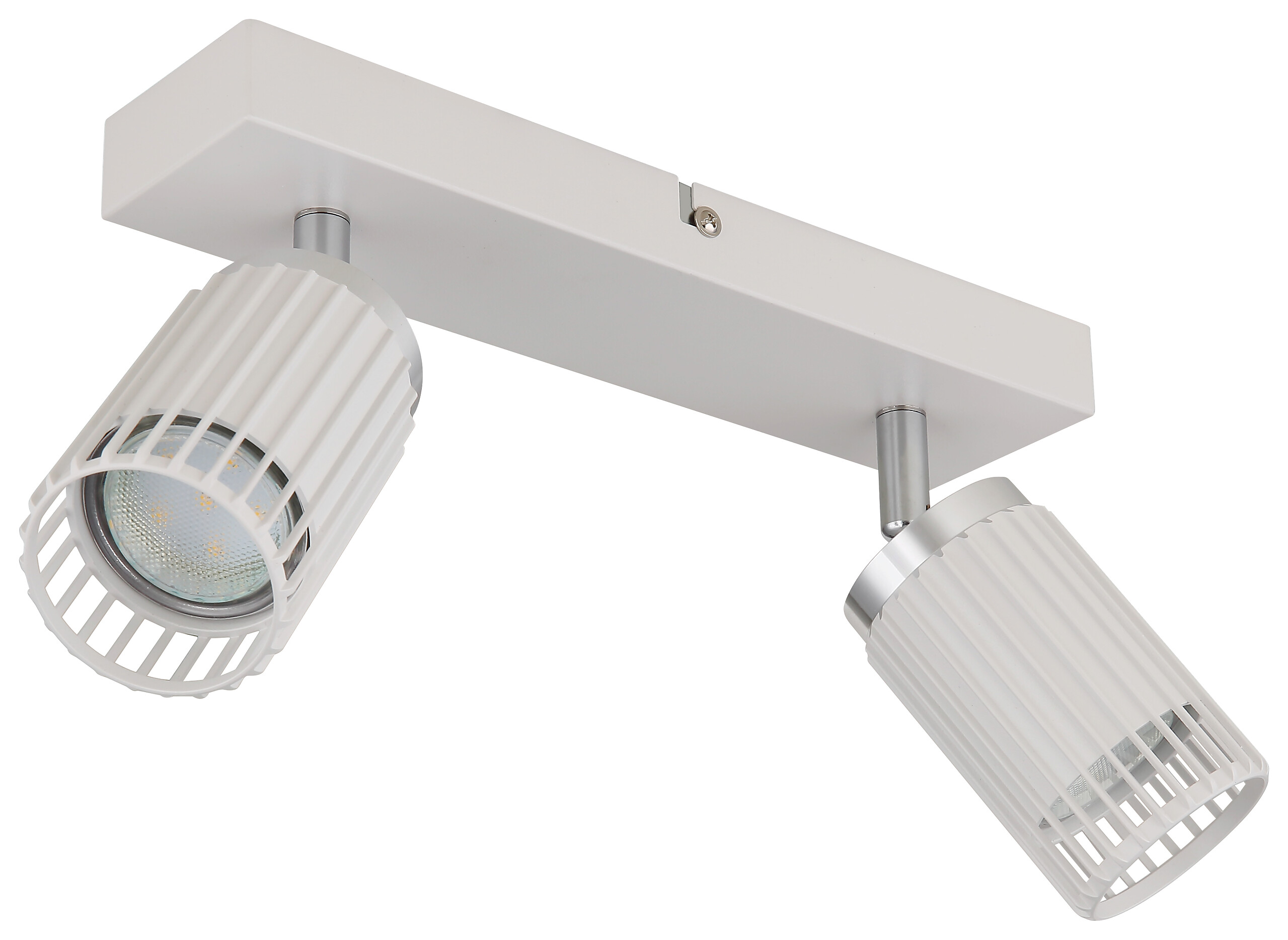 GLOBO Strahler weiß Metall Aluminium B/H/T/L: ca. 12,5x15,5x26x26 cm GU10 2 Brennstellen