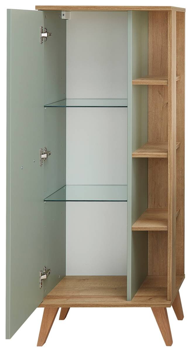 Midischrank Quickset 963 salbei Nachbildung Eiche Riviera Nachbildung B/H/T: ca. 50,5x120x33 cm