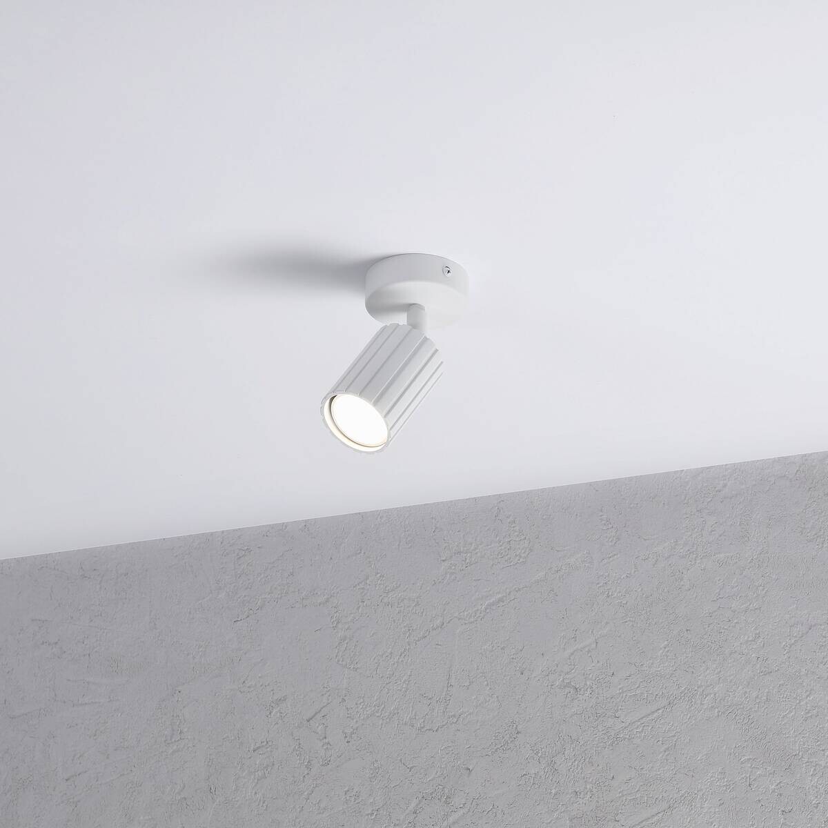 Lamkur Wandleuchte Prisma weiß Stahl B/H/L: ca. 8x16x8 cm GU10 1 Brennstellen