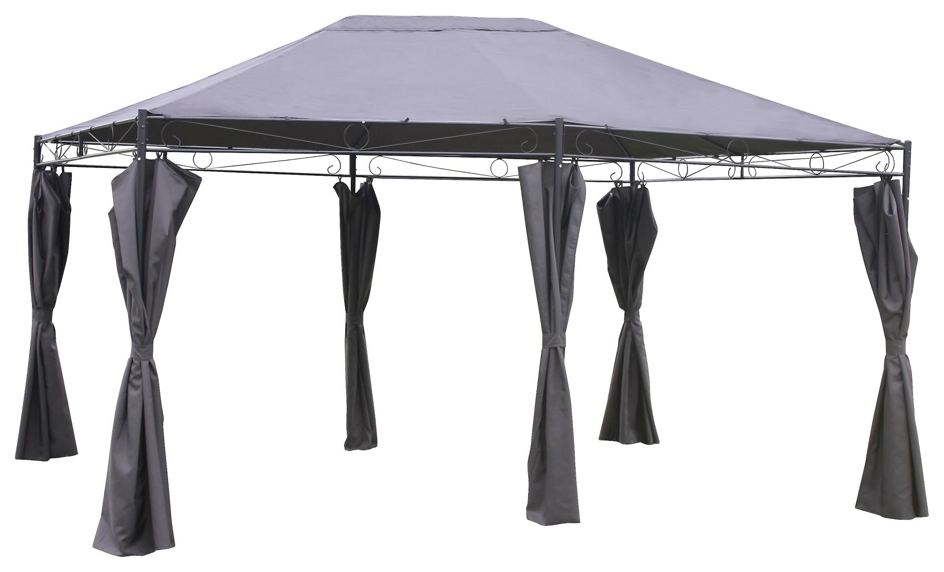 POCOline Pavillon Zeus anthrazit Stahlrohr B/H/L: ca. 400x270x300 cm