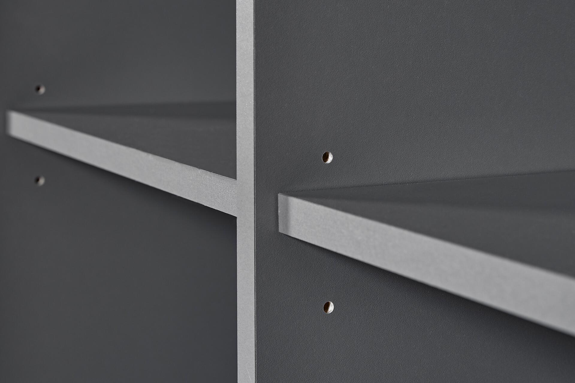 Regal Elenzio Graphit B/H/T: ca. 81,5x191,2x40 cm