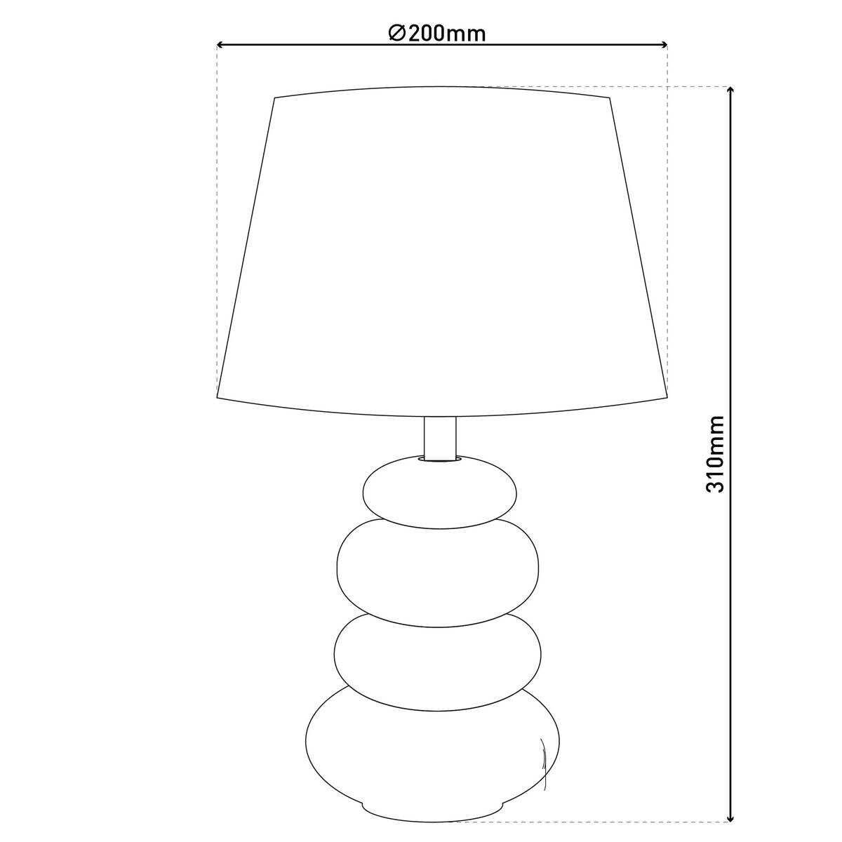 Näve Leuchten Tischleuchte 3179314 braun Keramik B/H/T: ca. 20x31x20 cm E14 1 Brennstellen