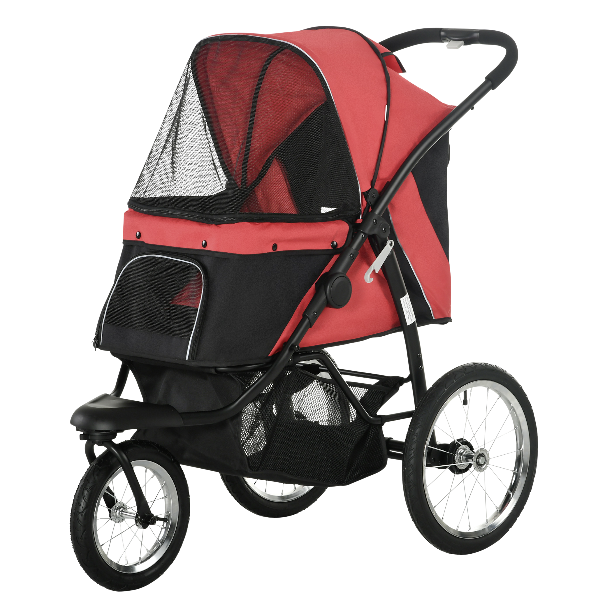 PawHut Hundebuggy rot Stahl B/H/L: ca. 58x107x111 cm