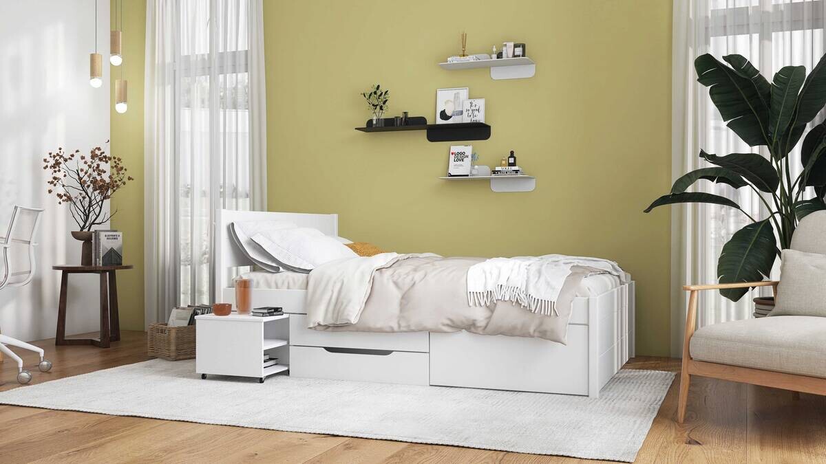 Funktionsbett Efetivo weiß