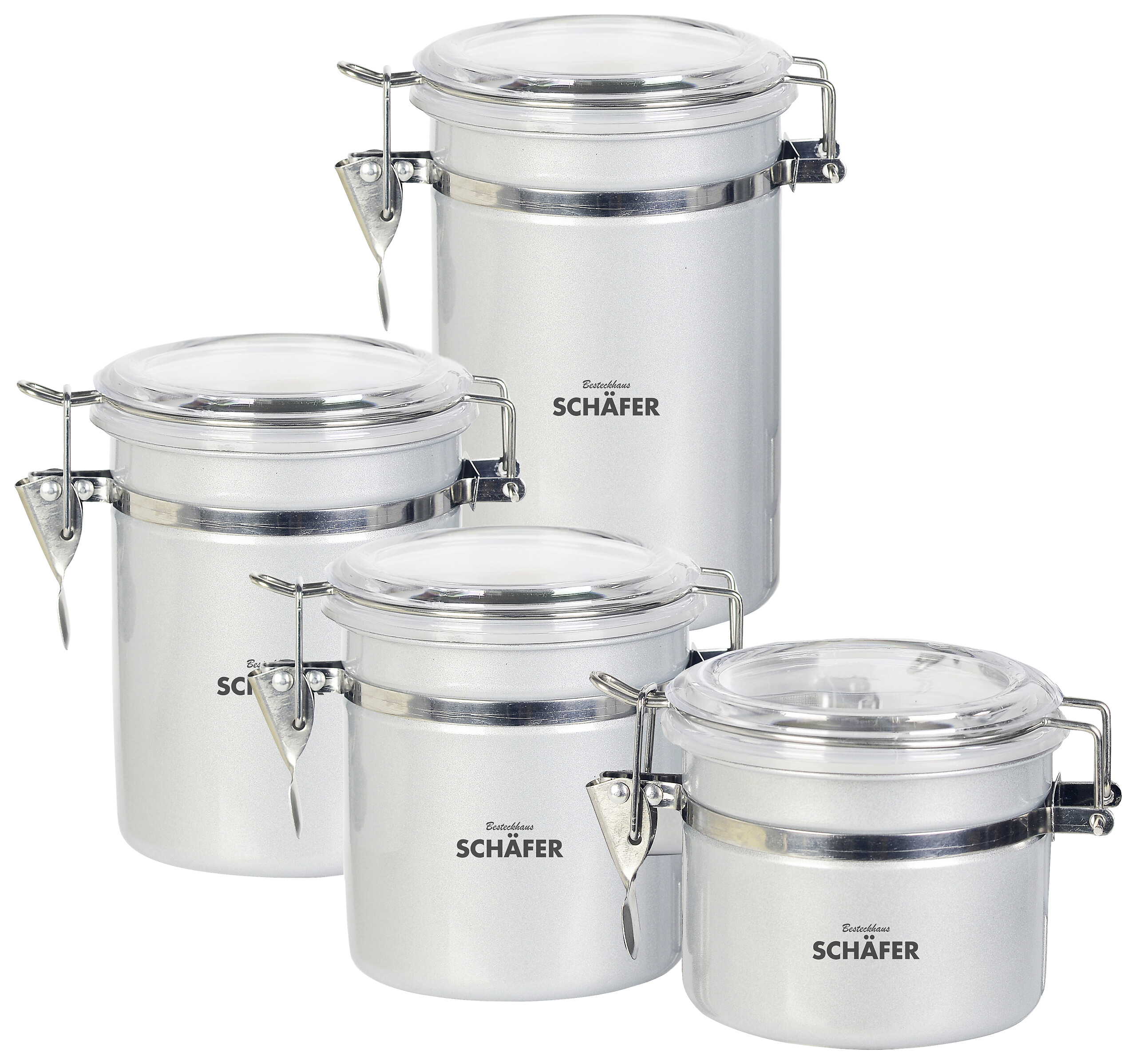 SCHÄFER Vorratsdosenset Metallic Silver silber