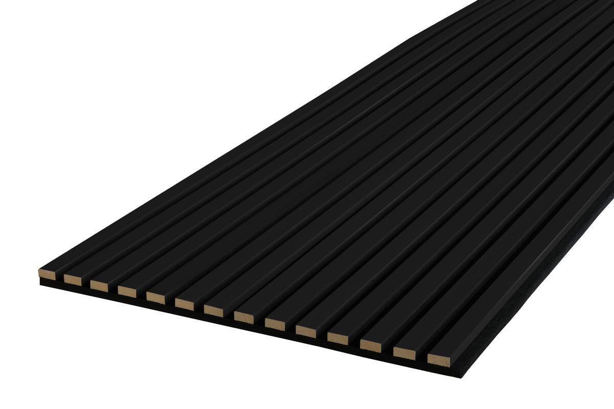 Akustikpaneel mattschwarz L/B/H: ca. 1,9x56,1x240 cm pro Stück