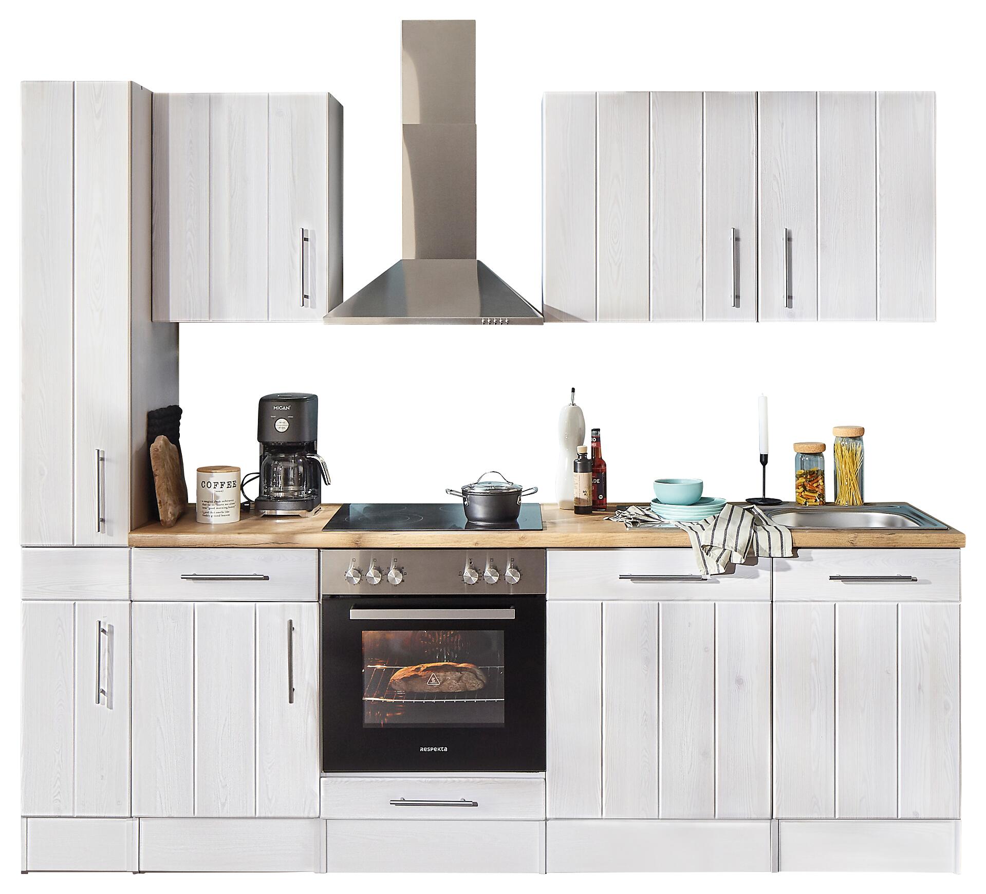 Respekta Küchenblock Premium weiß matt B/H/T: ca. 250x211x60 cm