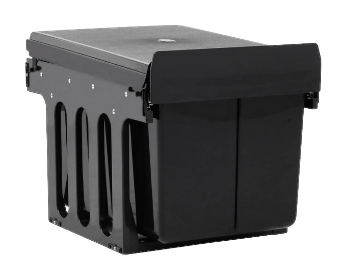 vidaXL Mülleimer schwarz