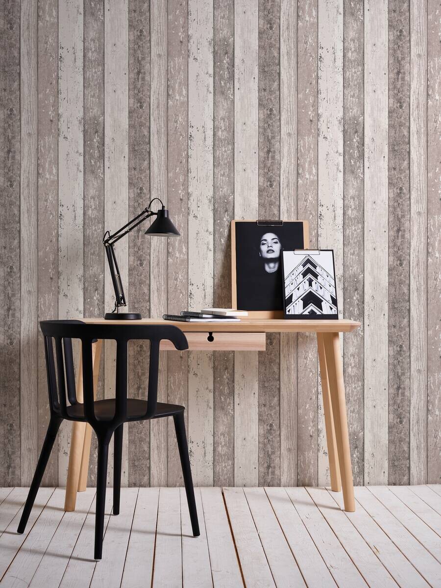 A.S.Creation Vliestapete Best of Wood`n Stone 2nd Edition Holzoptik braun B/L: ca. 53x1005 cm