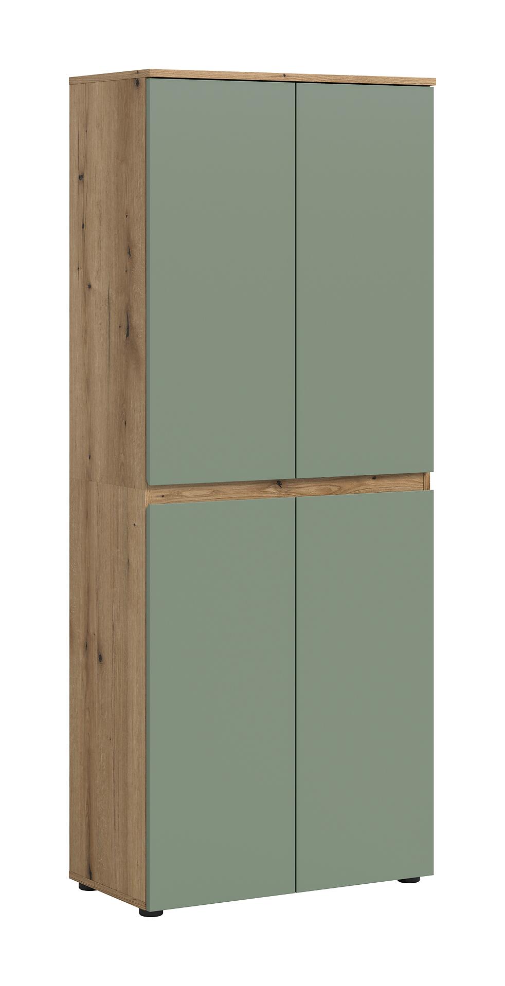 Schrank SCARPA Evoke Oak Nachbildung grün B/H/T: ca. 70x175x37 cm