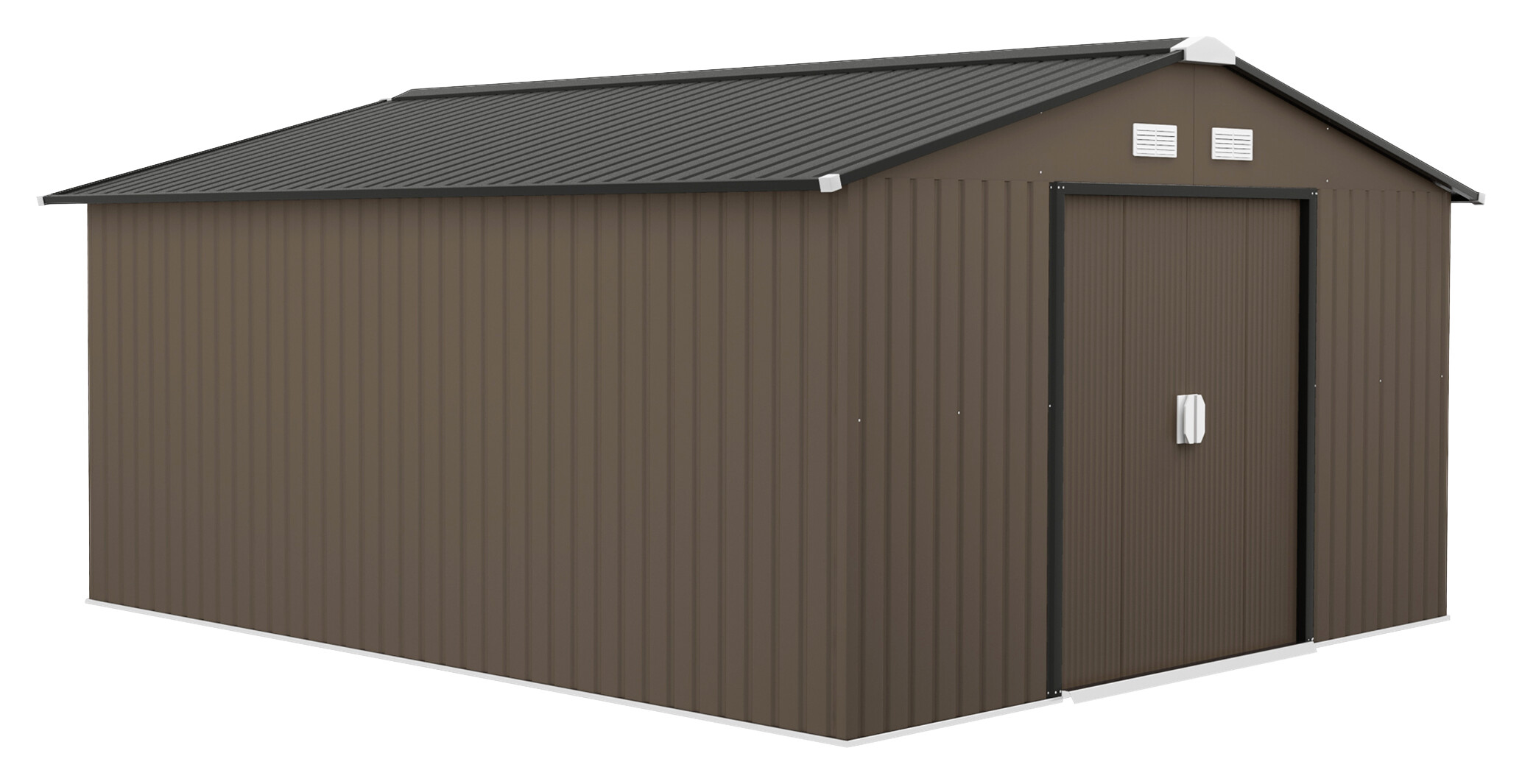 Outsunny Gerätehaus braun B/H/L: ca. 386x200x340 cm