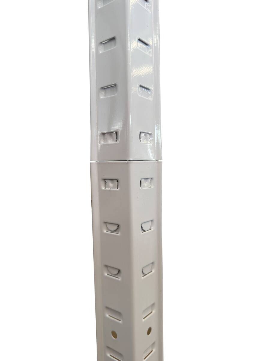 Schwerlaststeckregal weiß B/H/T: ca. 90x160x60 cm