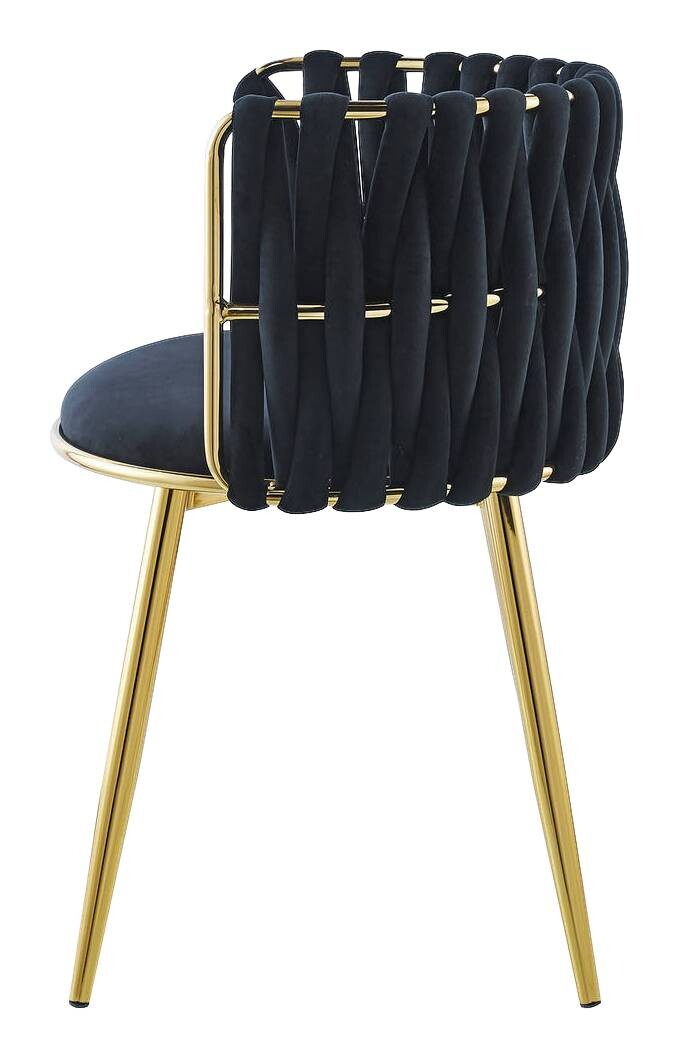 Stuhl Milla 100 2er-Set schwarz Microfaser B/H/T: ca. 57x80x53 cm