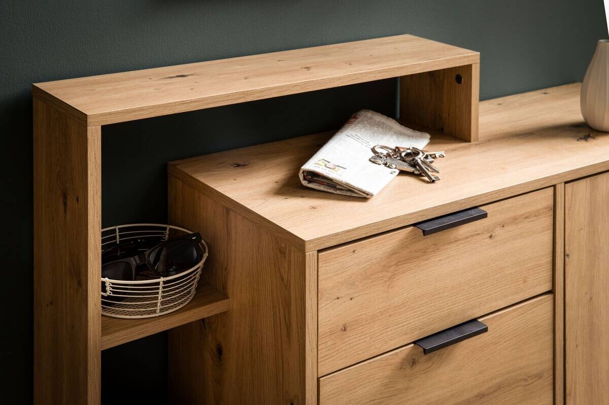 Schuhschrank natur Eiche Optik B/H/T: ca. 98x110x30 cm