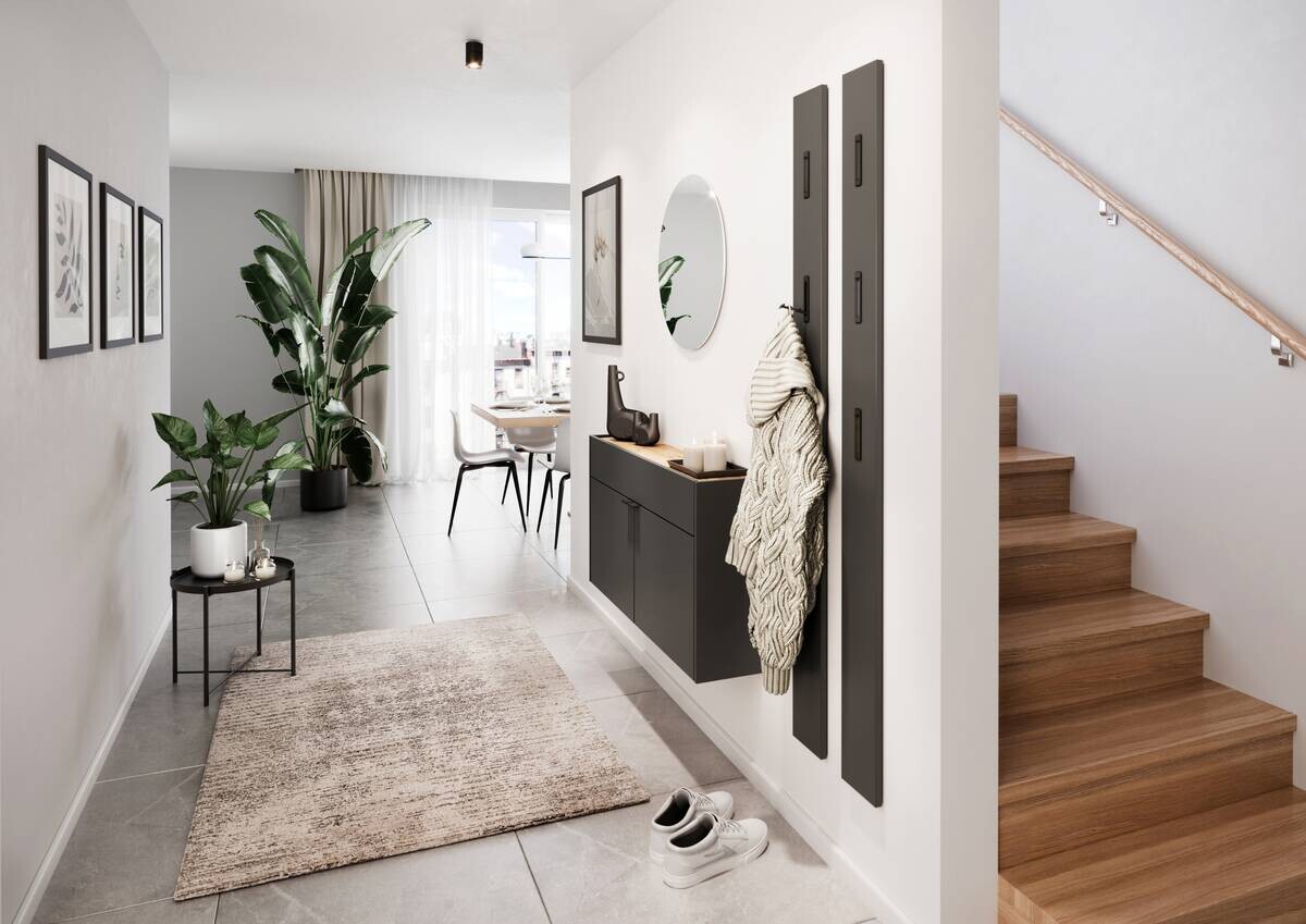 Mehrzweckschrank 1398-549 Graphit Optik Eiche Navarra Nachbildung B/H/T: ca. 110x57x22 cm