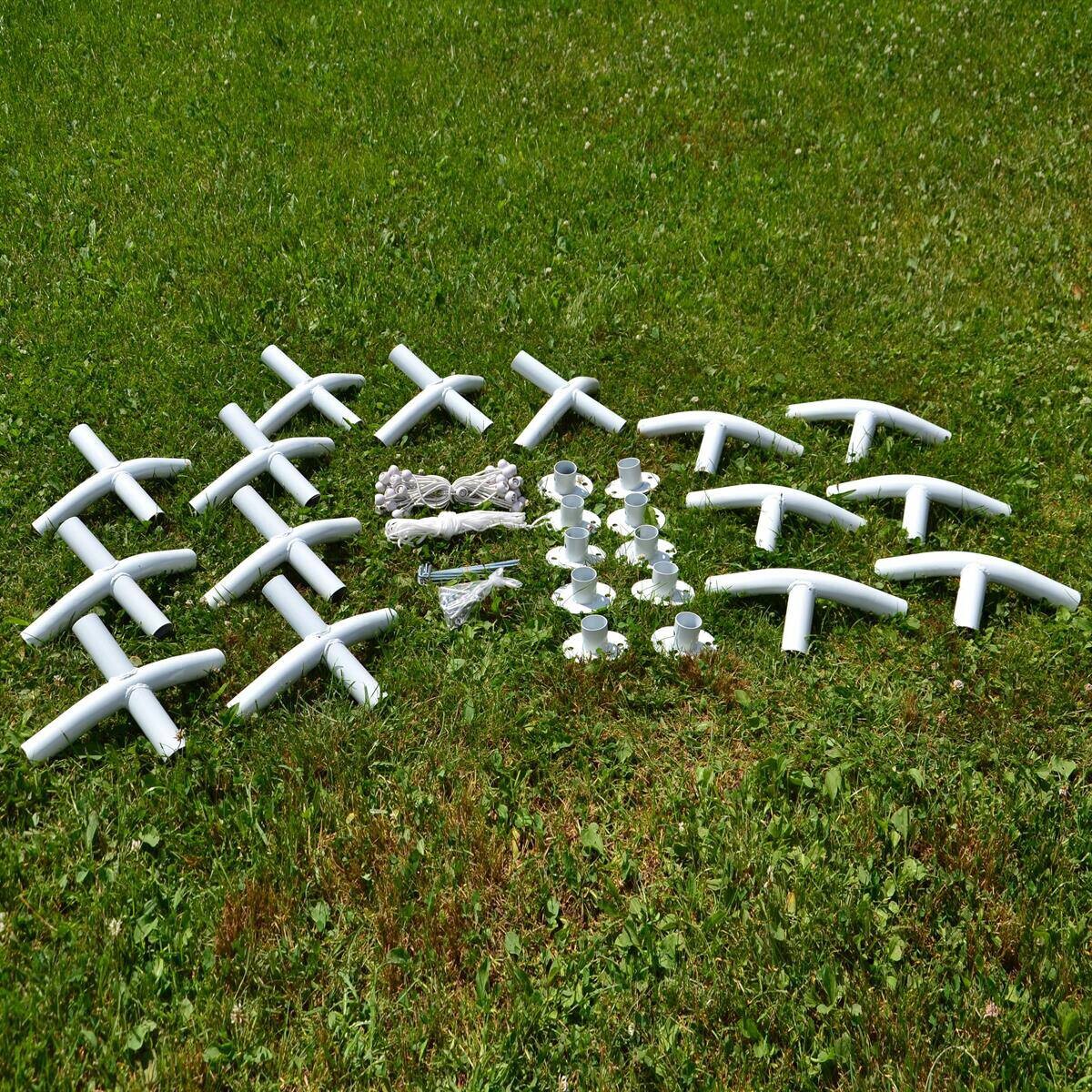 VCM Pavillon weiß Metall B/H/L: ca. 400x200x800 cm