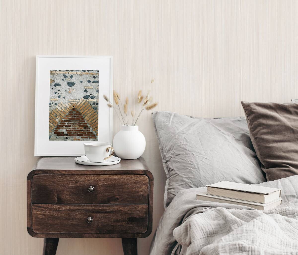 Erismann Vliestapete Uni beige B/L: ca. 53x1005 cm