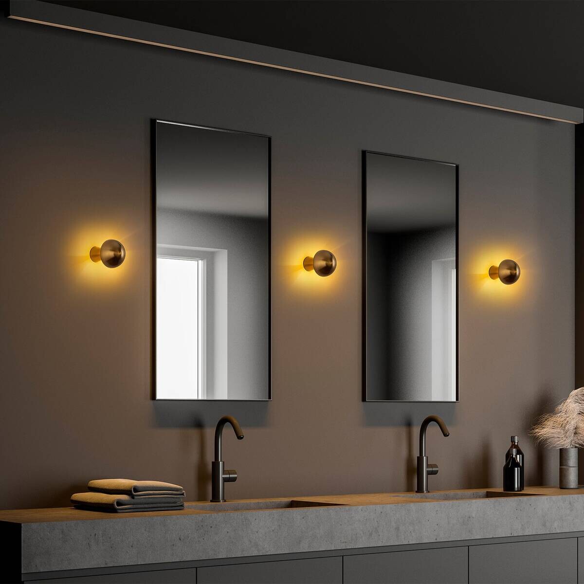 Opviq Wandleuchte gold Metall B/H/L: ca. 12x16x12 cm G9 1 Brennstellen