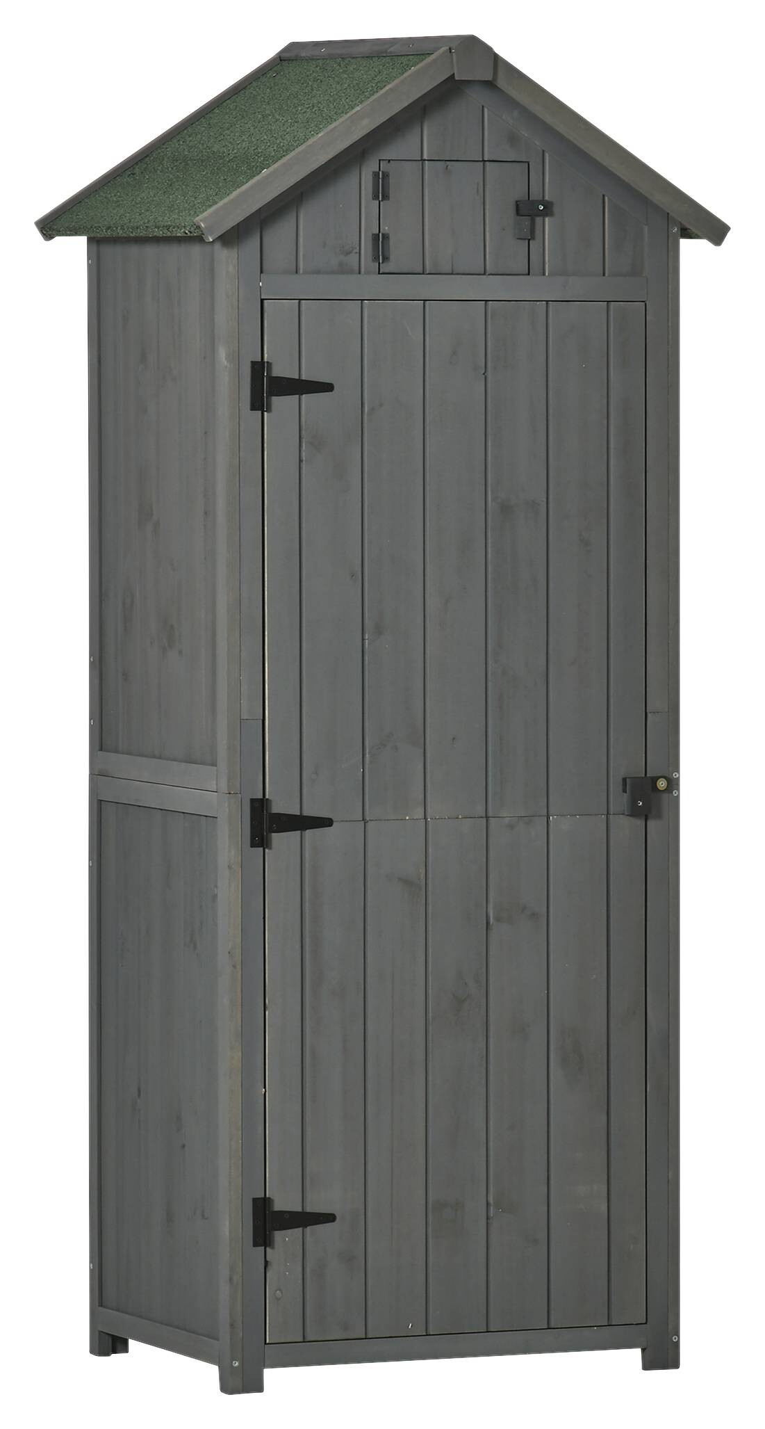 Outsunny Gartenhaus grau B/H/L: ca. 54x179x77 cm