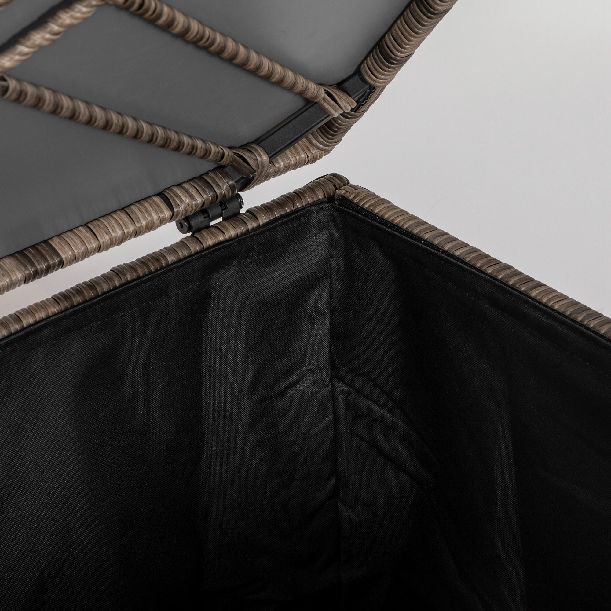 Outsunny Auflagenbox sand Polyrattan B/H/L: ca. 75x70x75 cm