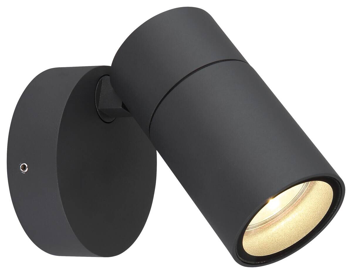 Außenleuchte schwarz transparent anthrazit B/H/T: ca. 9,5x11,8x10,5 cm