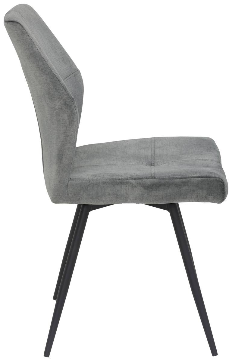 Stuhl Ally grau Microfaser B/H/T: ca. 46x89x60 cm