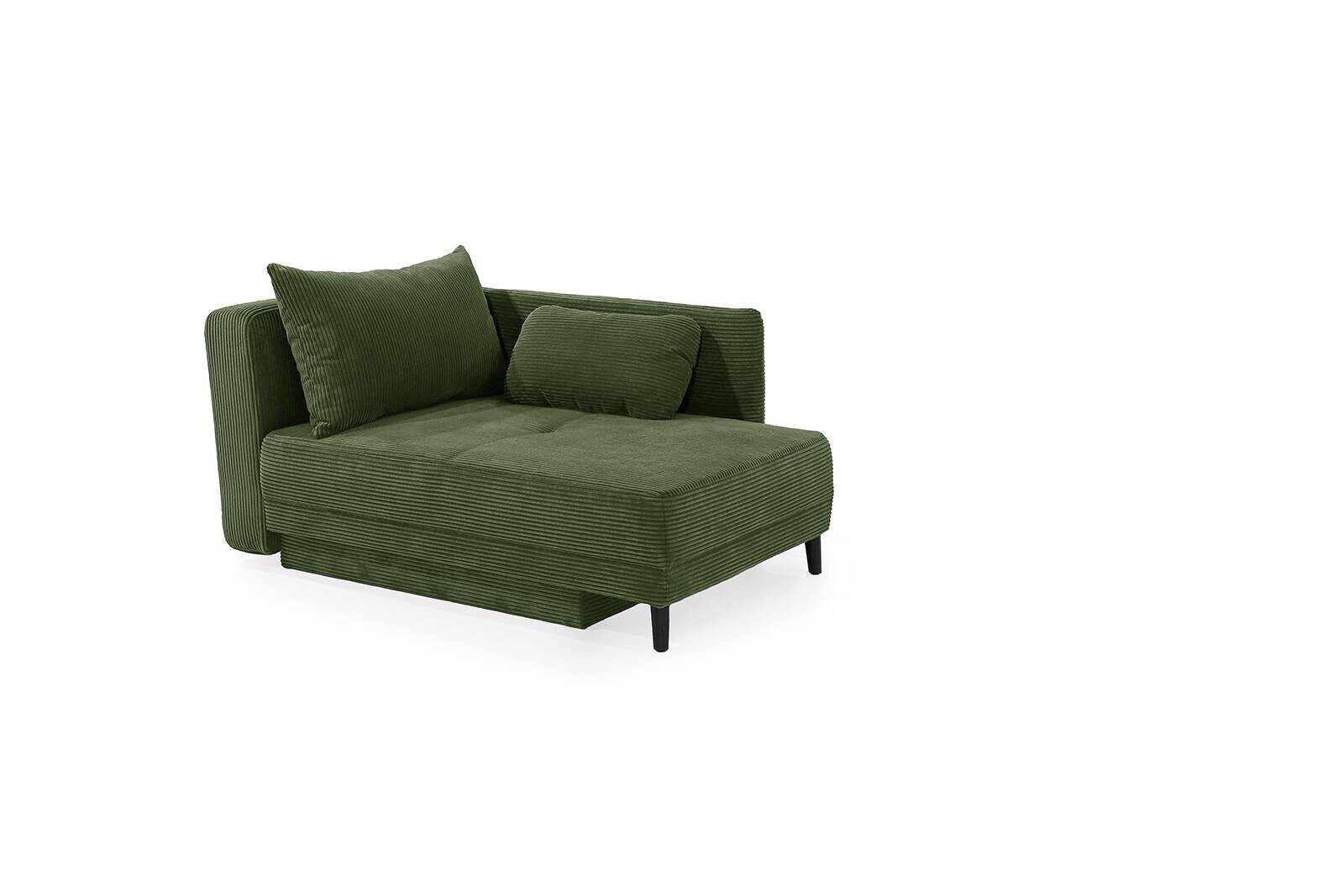 Recamiere grün Microfaser B/H/T: ca. 155x81x73 cm