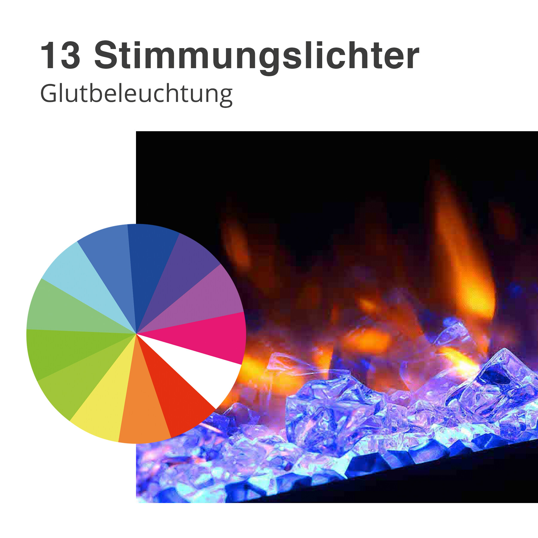 Balderia Einbaukamin Fiamma 60" schwarz Metall B/H/T: ca. 153x14,5x51,5 cm ca. 2000 W