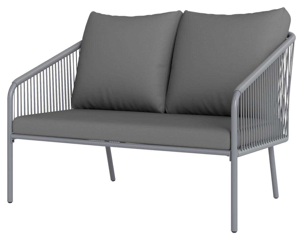 Outsunny Gartenmöbel grau Polyethylen B/H/L: ca. 72x76x112 cm