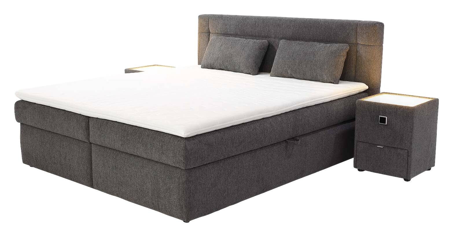 Boxbett dunkelgrau B/H/T: ca. 190x106x216 cm