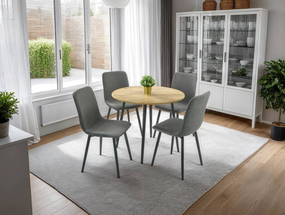 Esstisch Hagen Eiche schwarz B/H: ca. 90x76 cm