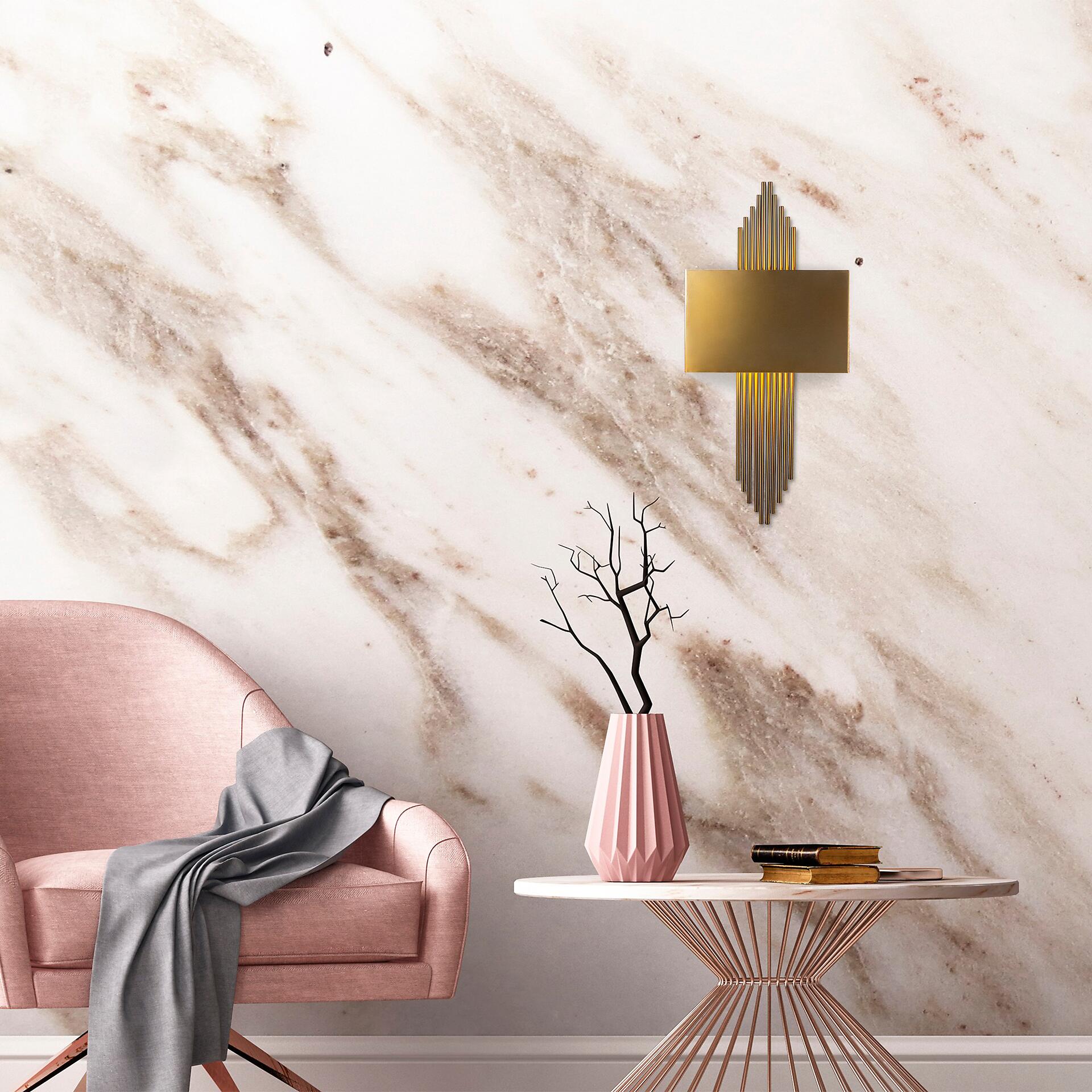 Opviq Wandleuchte Metall B/H/L: ca. 10x22x75 cm E27 1 Brennstellen