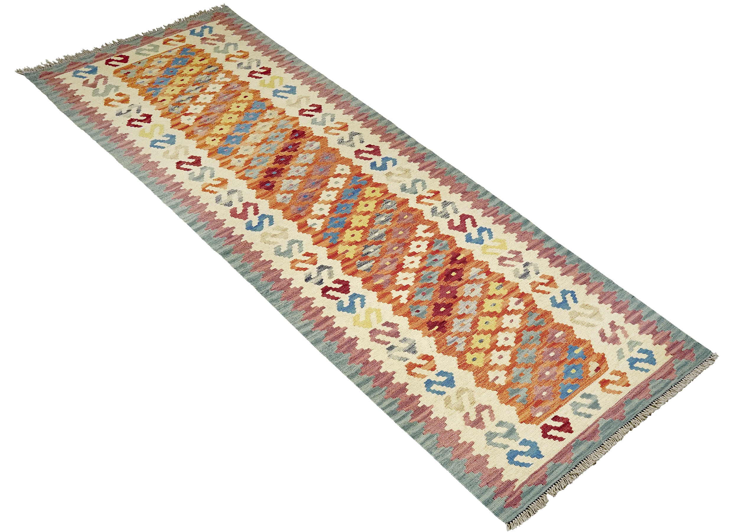 PersaTepp Teppich Kelim Gashgai beige B/H/L: ca. 79x1x289 cm