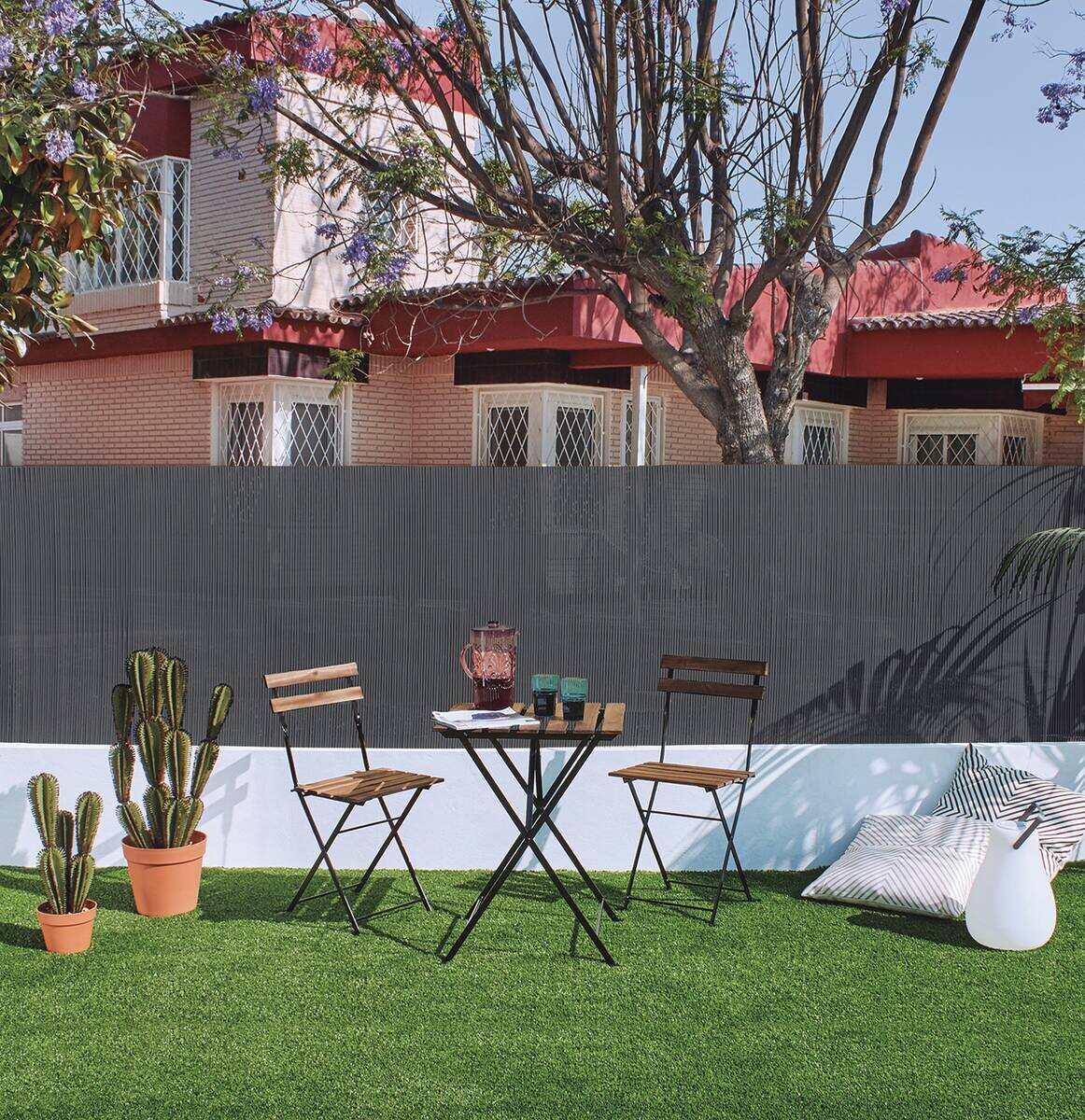 NORTENE Sichtschutz anthrazit Holz B/H/L: ca. 300x17x150 cm