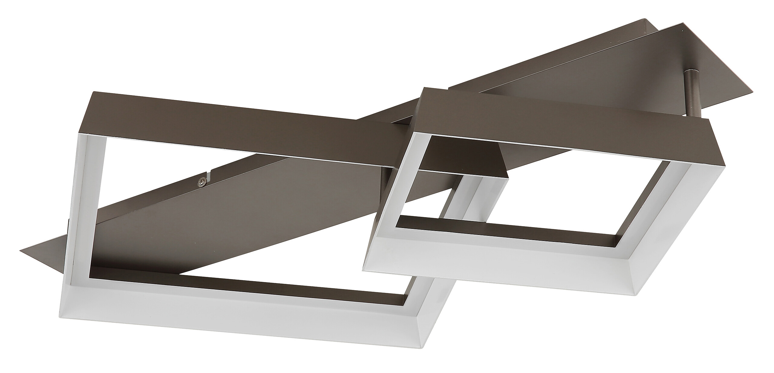 GLOBO Deckenleuchte kaffee Metall Kunststoff B/H/L: ca. 49,5x12x68,5 cm 1 Brennstellen