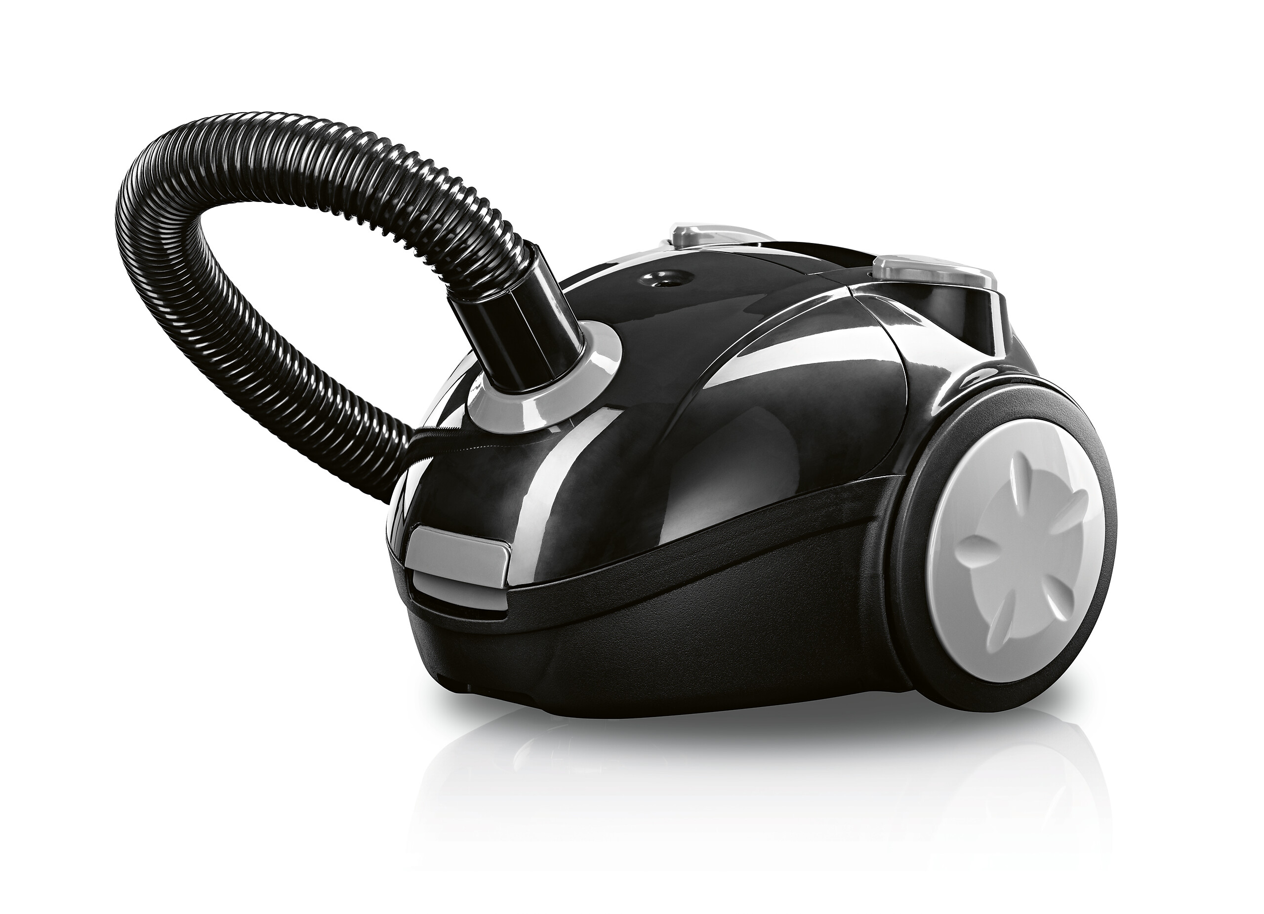 CLEANmaxx Beutelstaubsauger schwarz grau B/H/L: ca. 28x28,5x40 cm