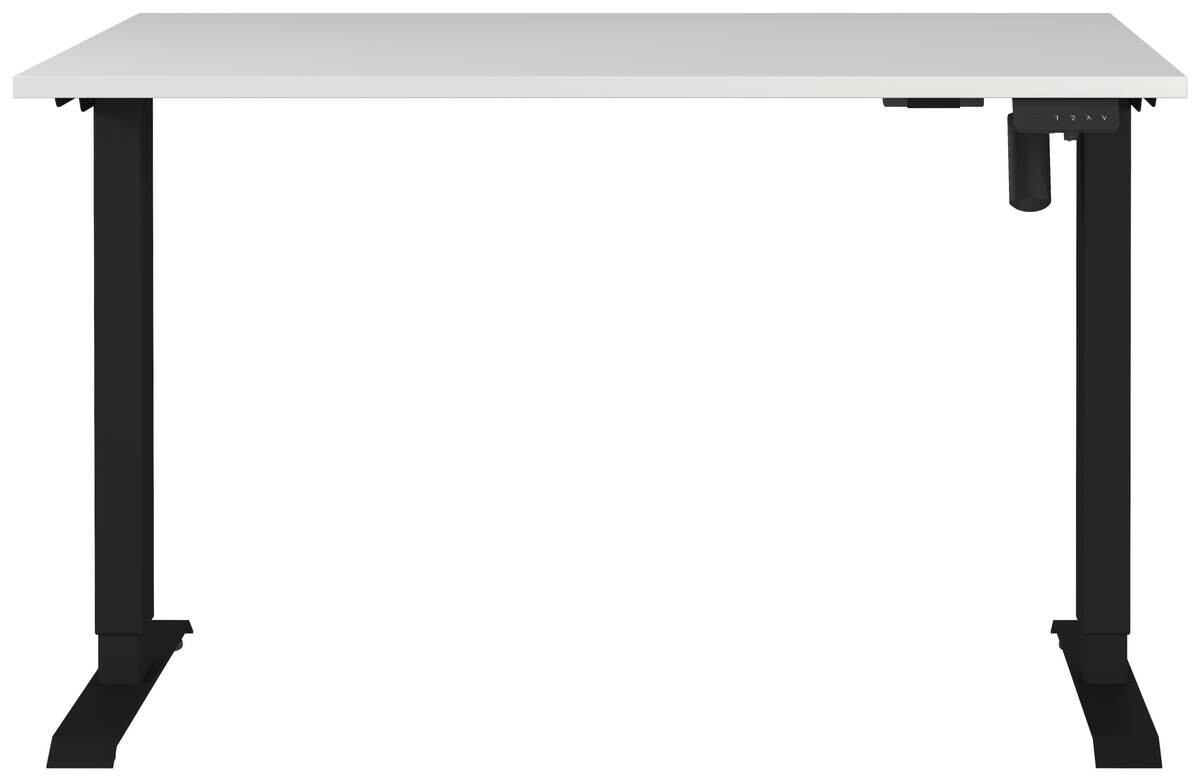Schreibtisch 8022-581 Lichtgrau schwarz B/H/T: ca. 120x118x80 cm