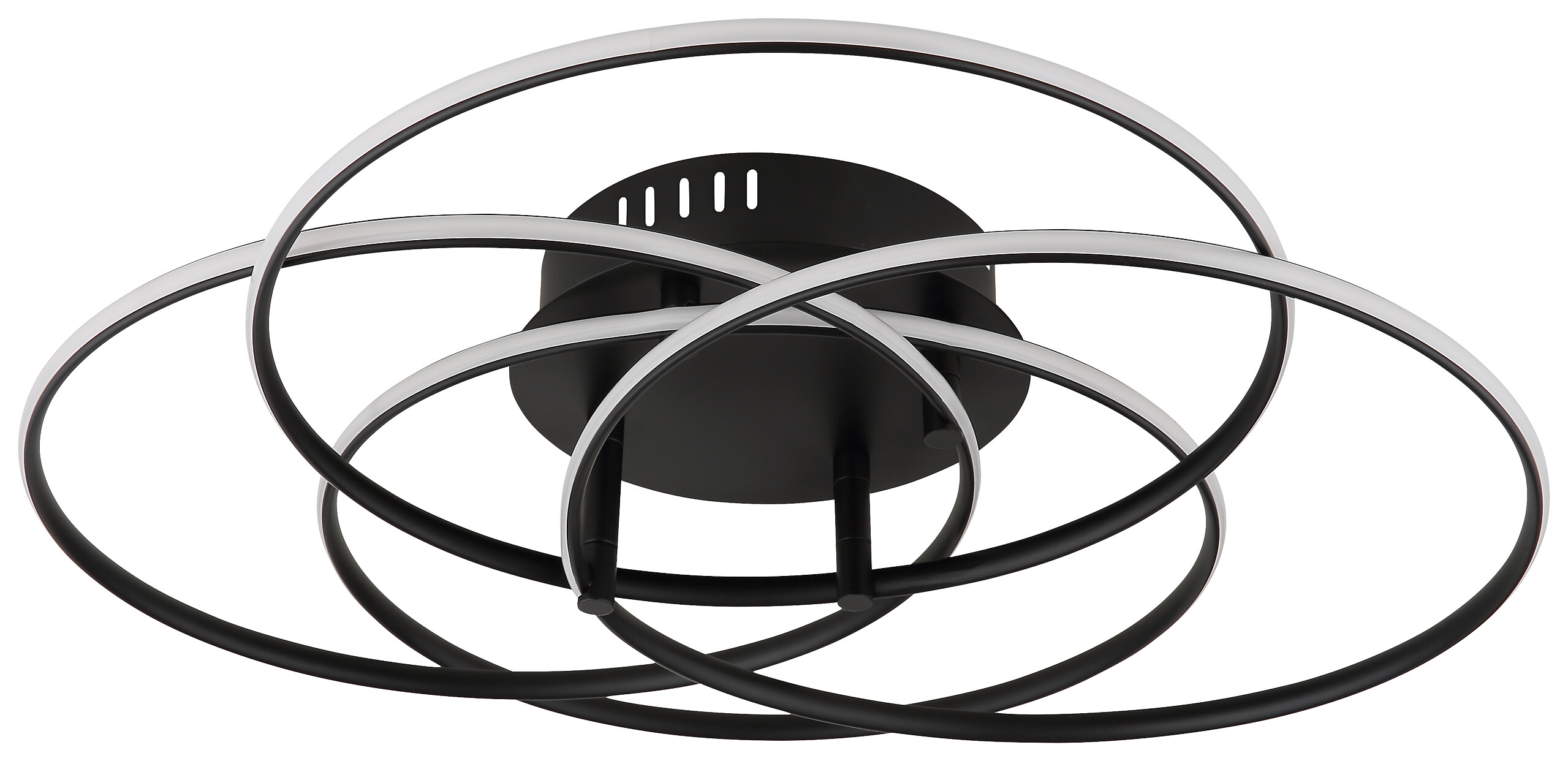 GLOBO Deckenleuchte mattschwarz Opal Metall Aluminium H/D: ca. 11,4x51,5 cm 1 Brennstellen