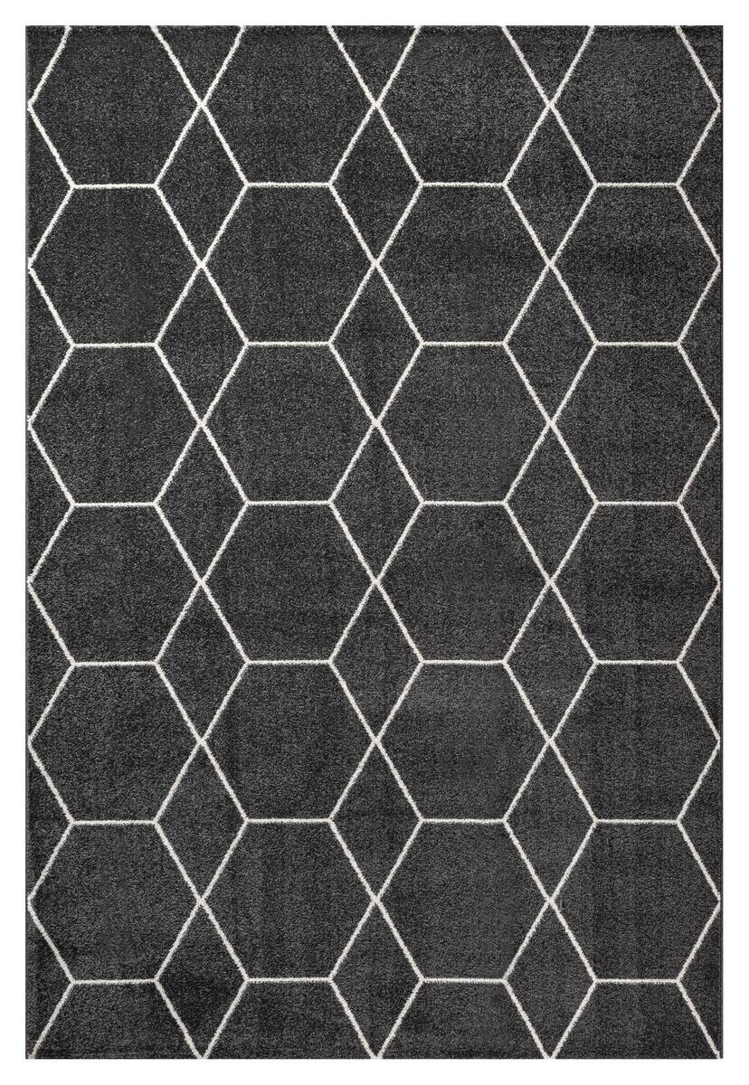 Sanat Teppich Trellis anthrazit B/L: ca. 140x200 cm